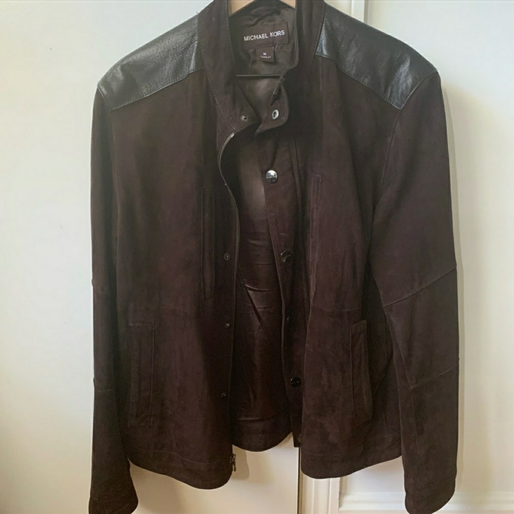 Michael kors suede bomber